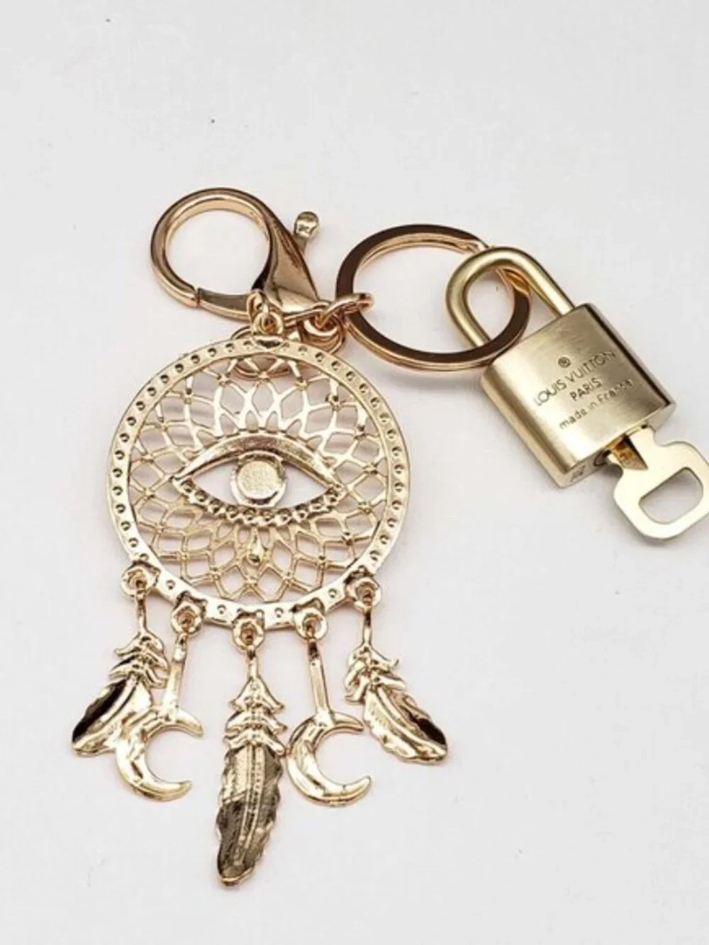 Louis Vuitton Gold Padlock 🔑 Authentic LV Unbranded Keychain Bag Charm